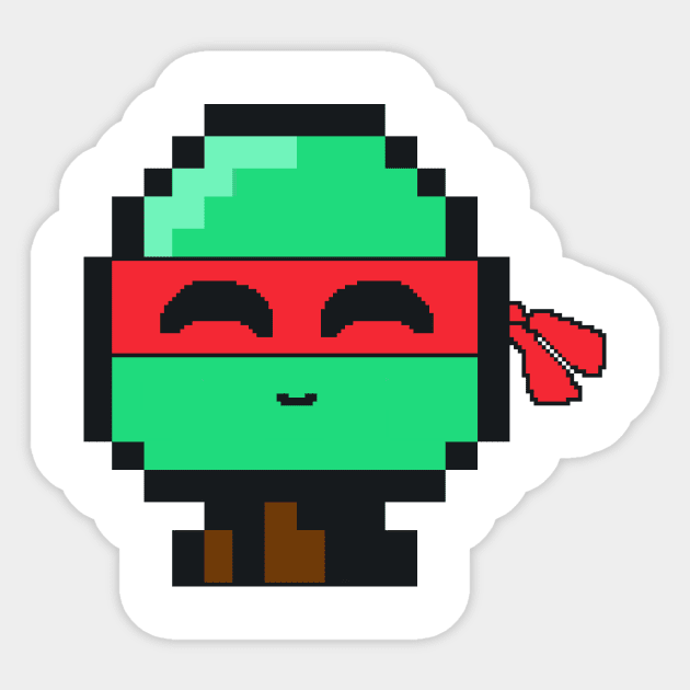 Red Ninja Turtle Squish bud Sticker by Squish Buds